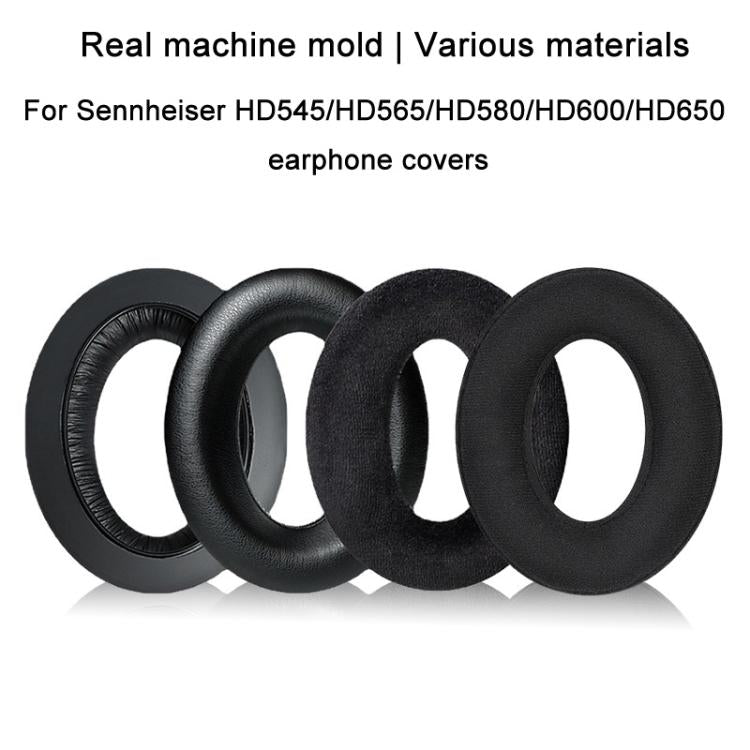 2pcs For Sennheiser HD545 / HD565 / HD580 / HD600 / HD650 Earphone Cover Sponge Earmuffs With Tuning Foam, Material: Protein Leather-Patchwork by bashfashion