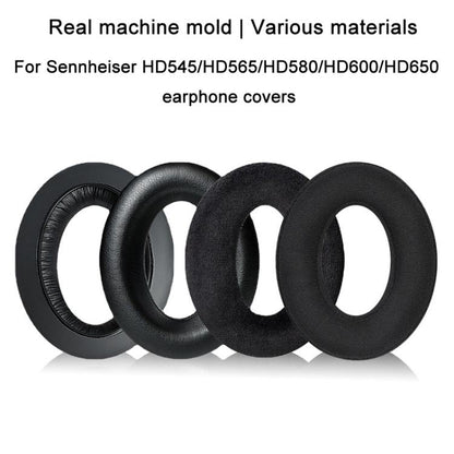 2pcs For Sennheiser HD545 / HD565 / HD580 / HD600 / HD650 Earphone Cover Sponge Earmuffs With Tuning Foam, Material: Lambskin Perforated-Patchwork by bashfashion