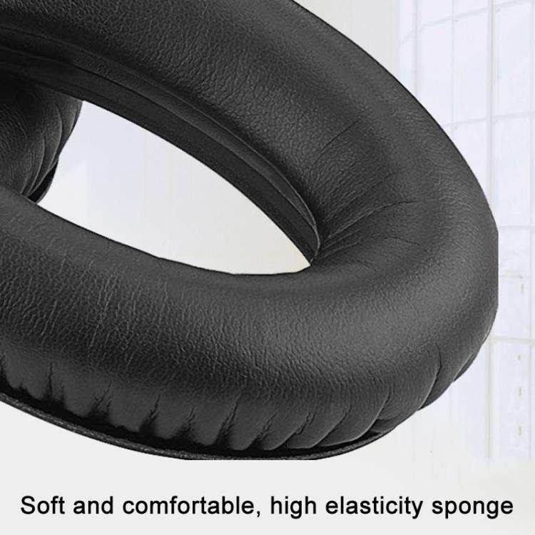 2pcs For Sennheiser HD545 / HD565 / HD580 / HD600 / HD650 Earphone Cover Sponge Earmuffs With Tuning Foam, Material: Protein Leather by bashfashion