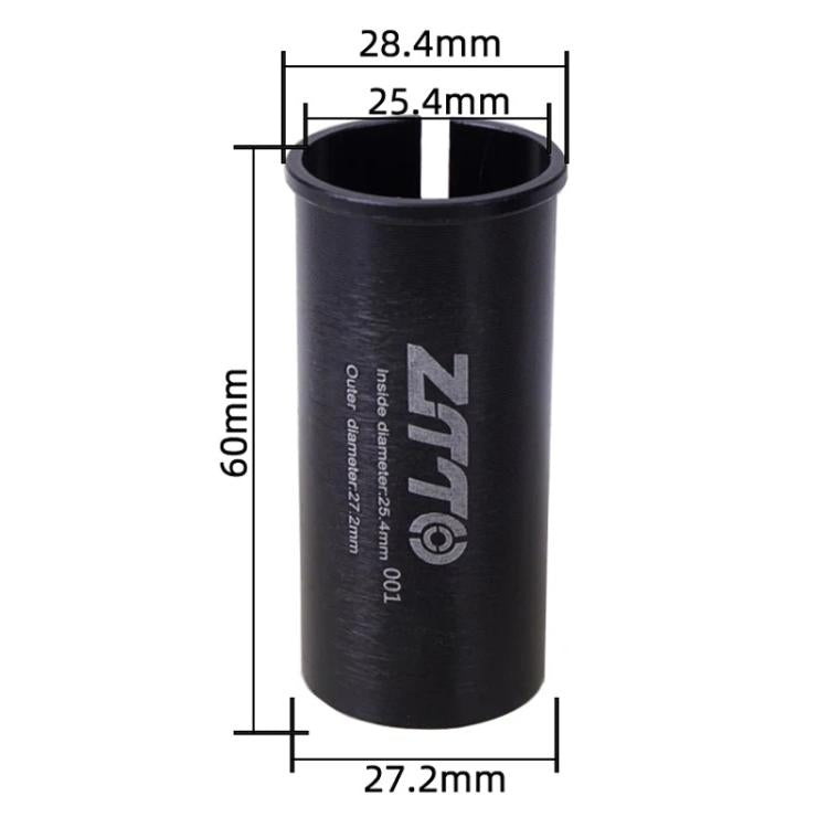 25.4-27.2mm 001 2pcs ZTTO Bicycle Seat Post Conversion Sleeve Reducer Cover(Black) by ZTTO