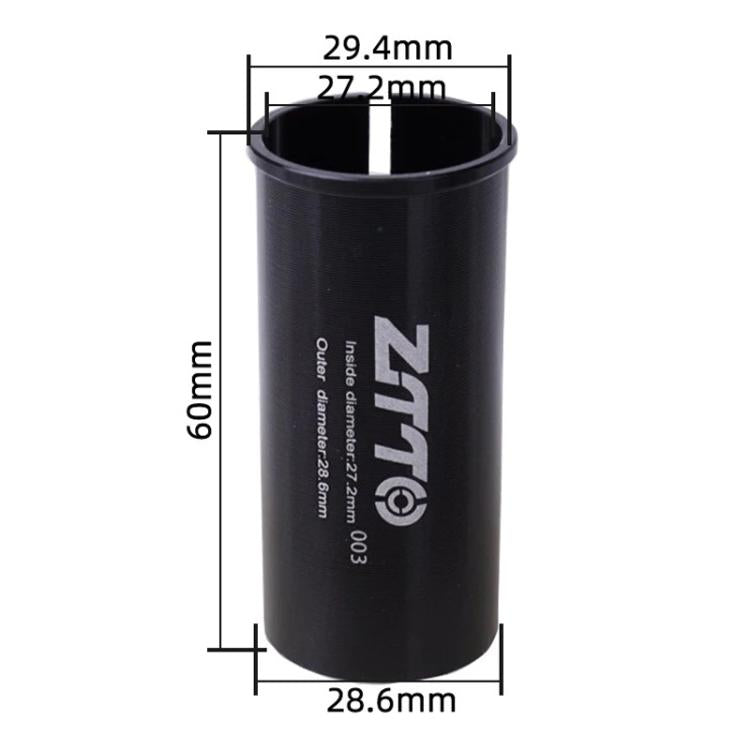 27.2-28.6mm 003 2pcs ZTTO Bicycle Seat Post Conversion Sleeve Reducer Cover(Black) by ZTTO