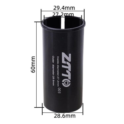 27.2-28.6mm 003 2pcs ZTTO Bicycle Seat Post Conversion Sleeve Reducer Cover(Black) by ZTTO