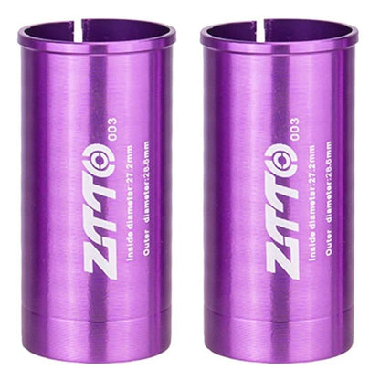 27.2-28.6mm 003 2pcs ZTTO Bicycle Seat Post Conversion Sleeve Reducer Cover(Purple) by ZTTO