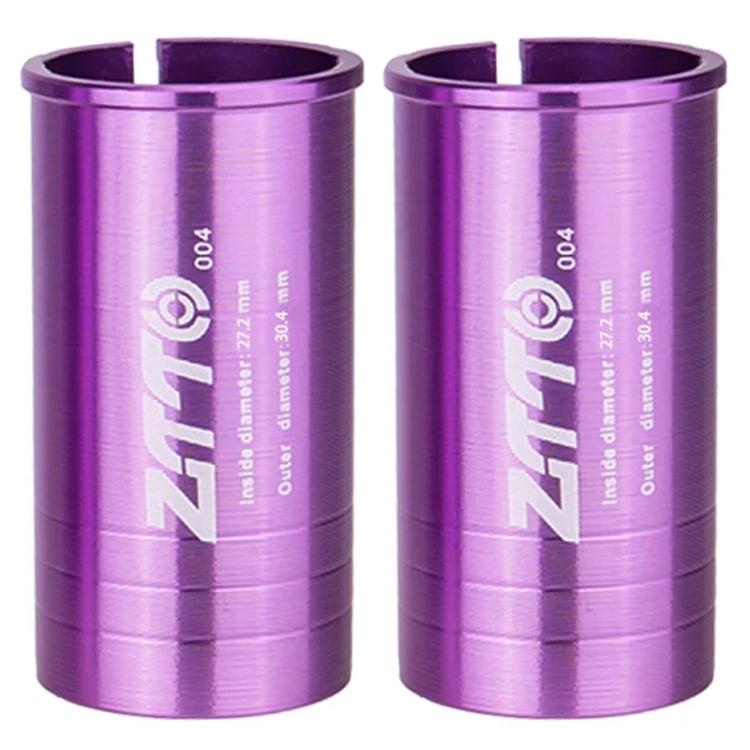27.2-30.4mm 004 2pcs ZTTO Bicycle Seat Post Conversion Sleeve Reducer Cover(Purple) by ZTTO