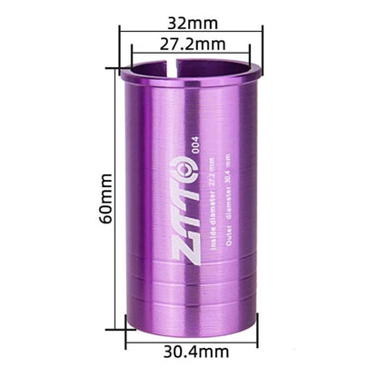 27.2-30.4mm 004 2pcs ZTTO Bicycle Seat Post Conversion Sleeve Reducer Cover(Purple) by ZTTO
