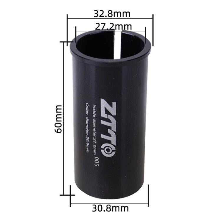 27.2-30.8mm 005 2pcs ZTTO Bicycle Seat Post Conversion Sleeve Reducer Cover(Black) by ZTTO