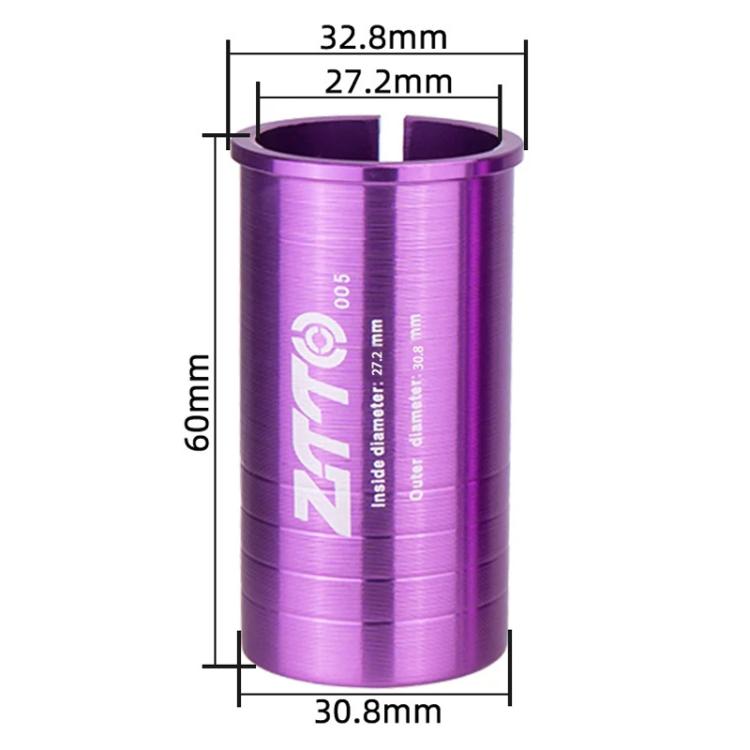 27.2-30.8mm 005 2pcs ZTTO Bicycle Seat Post Conversion Sleeve Reducer Cover(Purple) by ZTTO