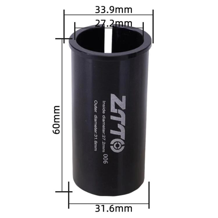 27.2-31.6mm 006 2pcs ZTTO Bicycle Seat Post Conversion Sleeve Reducer Cover(Black) by ZTTO