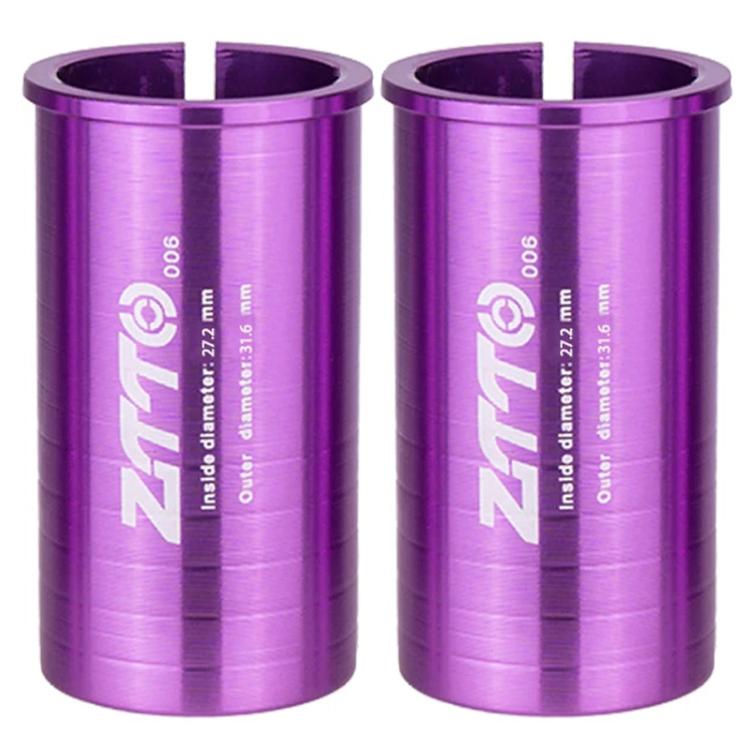 27.2-31.6mm 006 2pcs ZTTO Bicycle Seat Post Conversion Sleeve Reducer Cover(Purple) by ZTTO