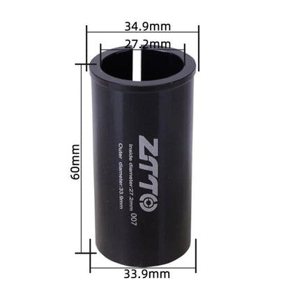 27.2-33.9mm 007 2pcs ZTTO Bicycle Seat Post Conversion Sleeve Reducer Cover(Black) by ZTTO