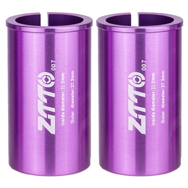 27.2-33.9mm 007 2pcs ZTTO Bicycle Seat Post Conversion Sleeve Reducer Cover(Purple) by ZTTO