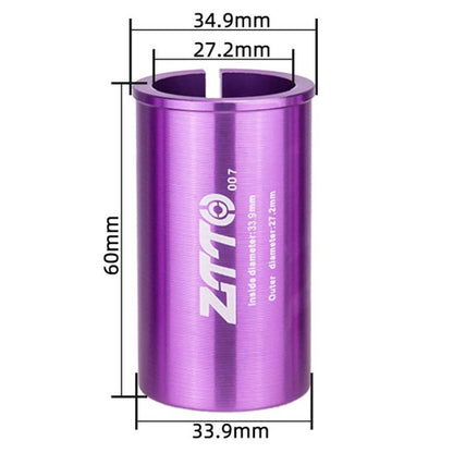 27.2-33.9mm 007 2pcs ZTTO Bicycle Seat Post Conversion Sleeve Reducer Cover(Purple) by ZTTO