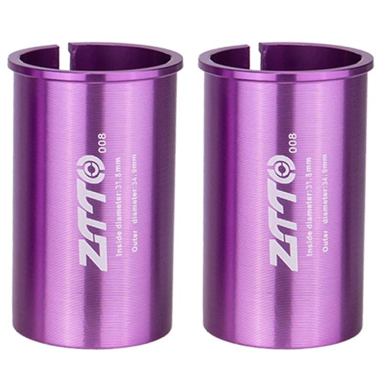 31.8-34.9mm 008 2pcs ZTTO Bicycle Seat Post Conversion Sleeve Reducer Cover(Purple) by ZTTO