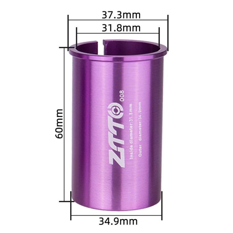 31.8-34.9mm 008 2pcs ZTTO Bicycle Seat Post Conversion Sleeve Reducer Cover(Purple) by ZTTO
