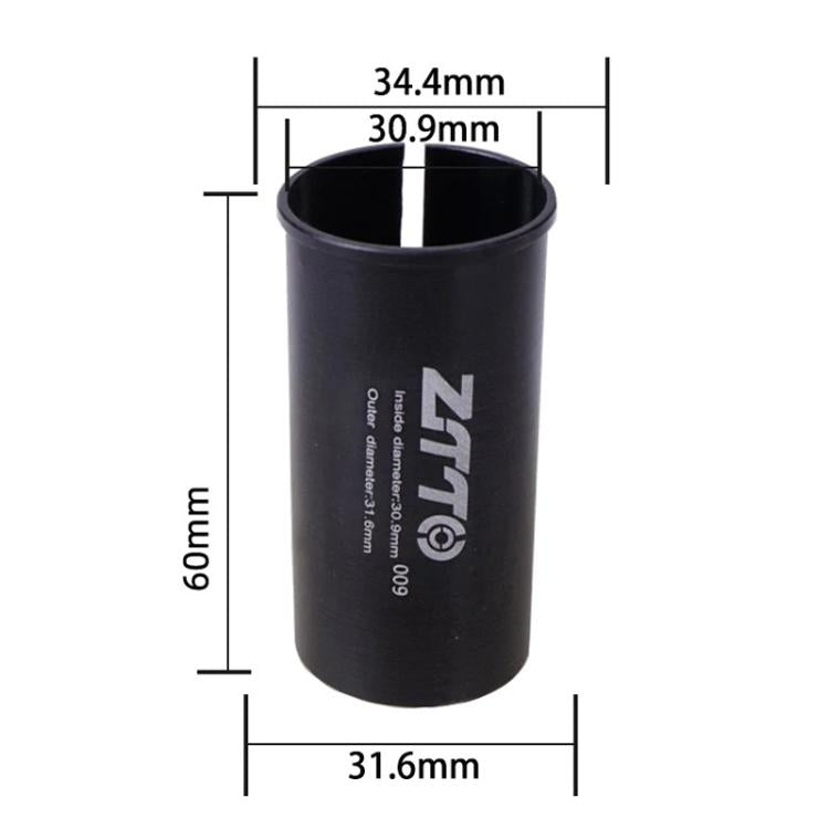 30.9-31.6mm 009 2pcs ZTTO Bicycle Seat Post Conversion Sleeve Reducer Cover(Black) by ZTTO