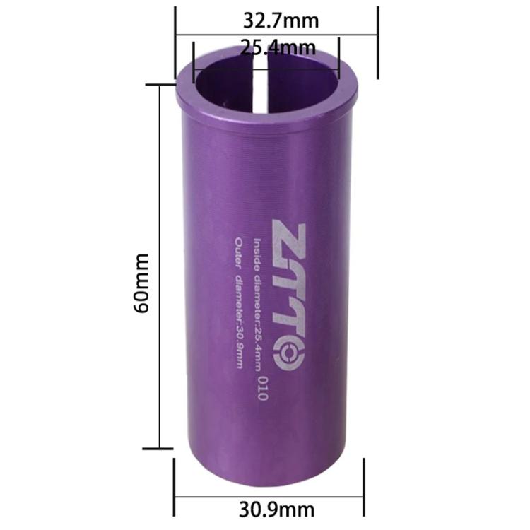 25.4-30.9mm 010 2pcs ZTTO Bicycle Seat Post Conversion Sleeve Reducer Cover(Purple) by ZTTO
