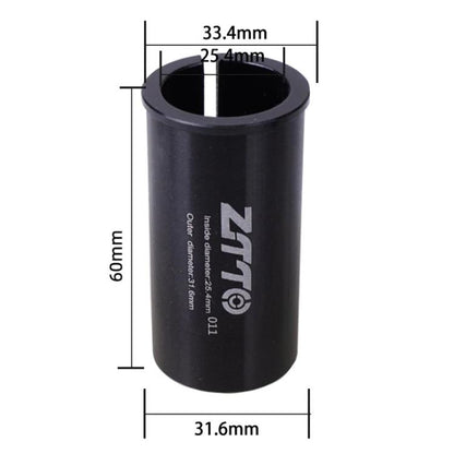 25.4-31.6mm 011 2pcs ZTTO Bicycle Seat Post Conversion Sleeve Reducer Cover(Black) by ZTTO