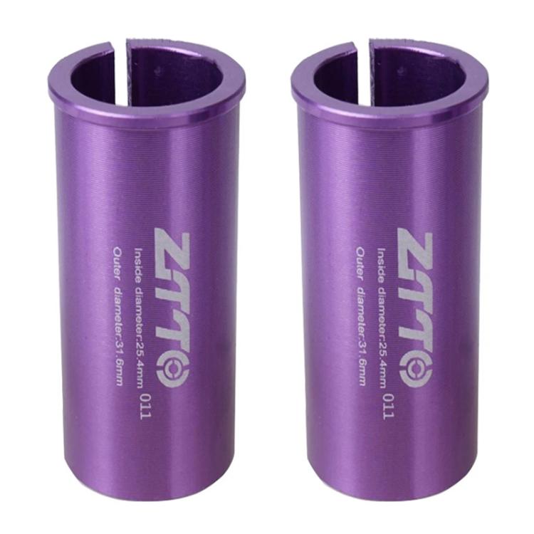 25.4-31.6mm 011 2pcs ZTTO Bicycle Seat Post Conversion Sleeve Reducer Cover(Purple) by ZTTO