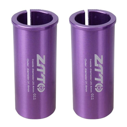 25.4-31.6mm 011 2pcs ZTTO Bicycle Seat Post Conversion Sleeve Reducer Cover(Purple) by ZTTO