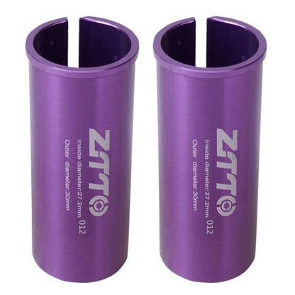27.2-30mm 012 2pcs ZTTO Bicycle Seat Post Conversion Sleeve Reducer Cover(Purple) by ZTTO