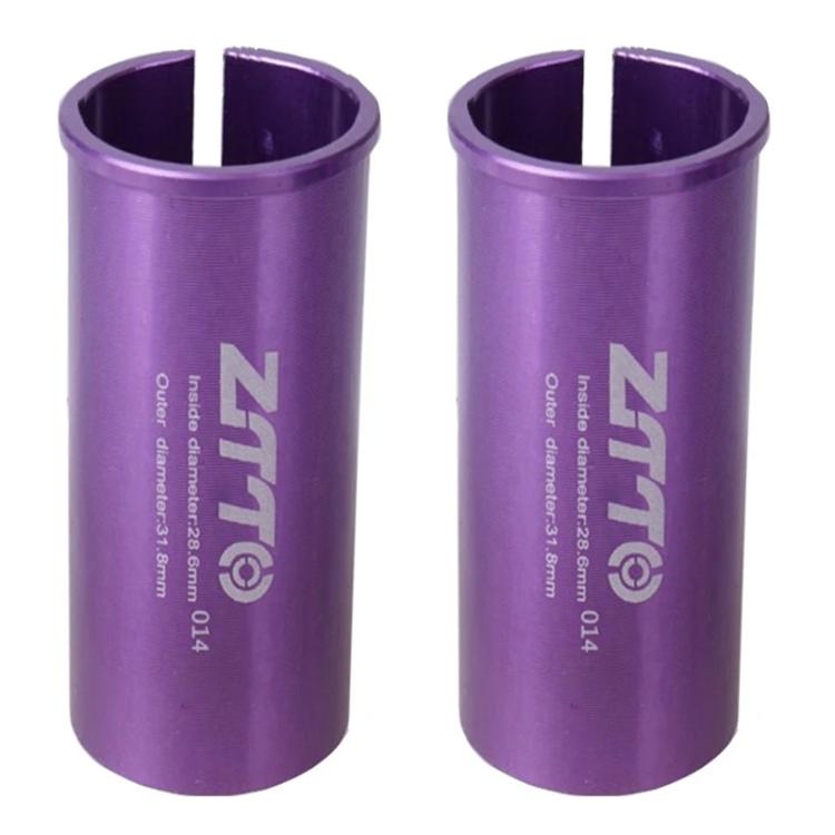 28.6-31.8mm 014 2pcs ZTTO Bicycle Seat Post Conversion Sleeve Reducer Cover(Purple) by ZTTO