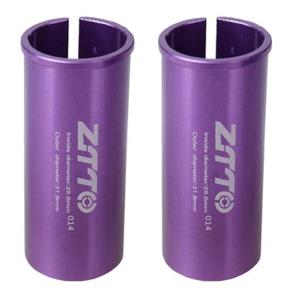 28.6-31.8mm 014 2pcs ZTTO Bicycle Seat Post Conversion Sleeve Reducer Cover(Purple) by ZTTO