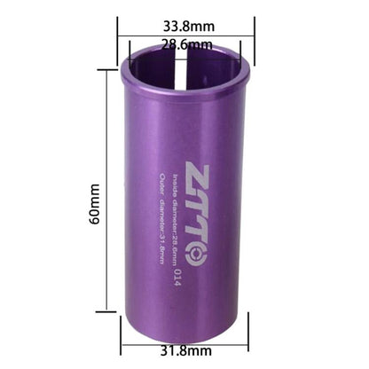 28.6-31.8mm 014 2pcs ZTTO Bicycle Seat Post Conversion Sleeve Reducer Cover(Purple) by ZTTO