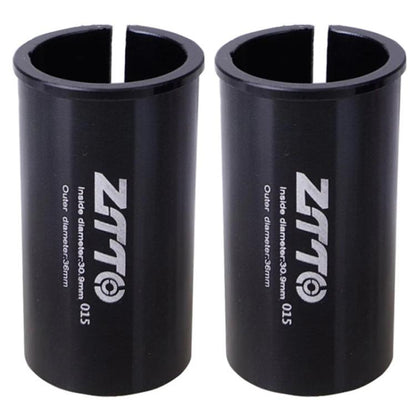 30.9-36mm 015 2pcs ZTTO Bicycle Seat Post Conversion Sleeve Reducer Cover(Black) by ZTTO