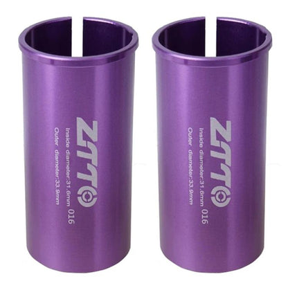 31.6-33.9mm 016 2pcs ZTTO Bicycle Seat Post Conversion Sleeve Reducer Cover(Purple) by ZTTO