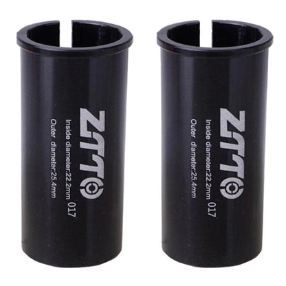 22.2-25.4mm 017 2pcs ZTTO Bicycle Seat Post Conversion Sleeve Reducer Cover(Black) by ZTTO