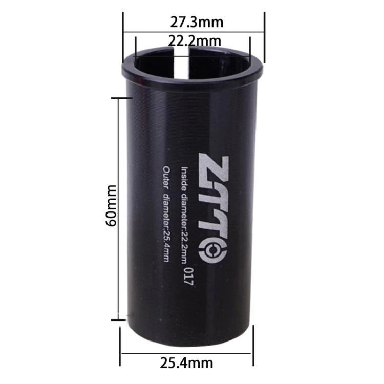 22.2-25.4mm 017 2pcs ZTTO Bicycle Seat Post Conversion Sleeve Reducer Cover(Black) by ZTTO