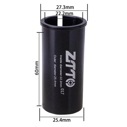 22.2-25.4mm 017 2pcs ZTTO Bicycle Seat Post Conversion Sleeve Reducer Cover(Black) by ZTTO