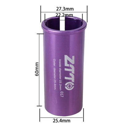 22.2-25.4mm 017 2pcs ZTTO Bicycle Seat Post Conversion Sleeve Reducer Cover(Purple) by ZTTO