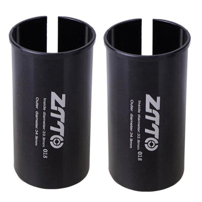 33.9-34.9mm 018 2pcs ZTTO Bicycle Seat Post Conversion Sleeve Reducer Cover(Black) by ZTTO