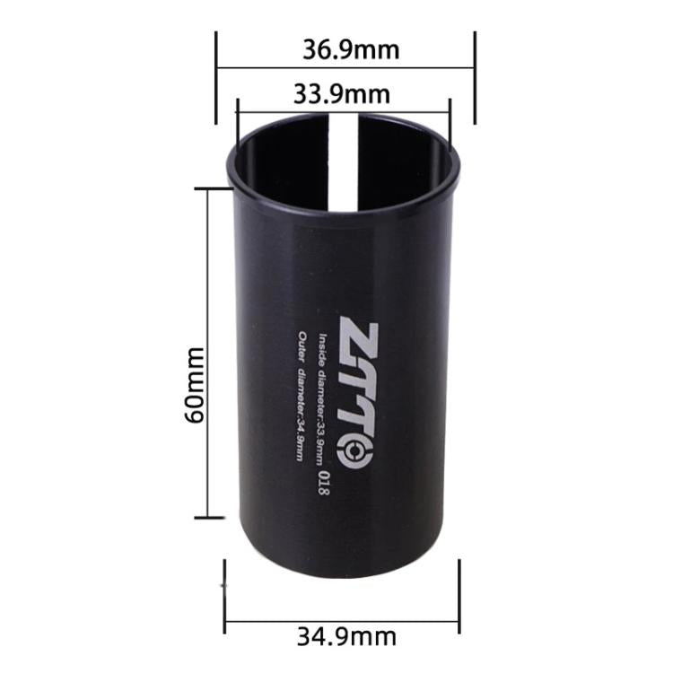 33.9-34.9mm 018 2pcs ZTTO Bicycle Seat Post Conversion Sleeve Reducer Cover(Black) by ZTTO