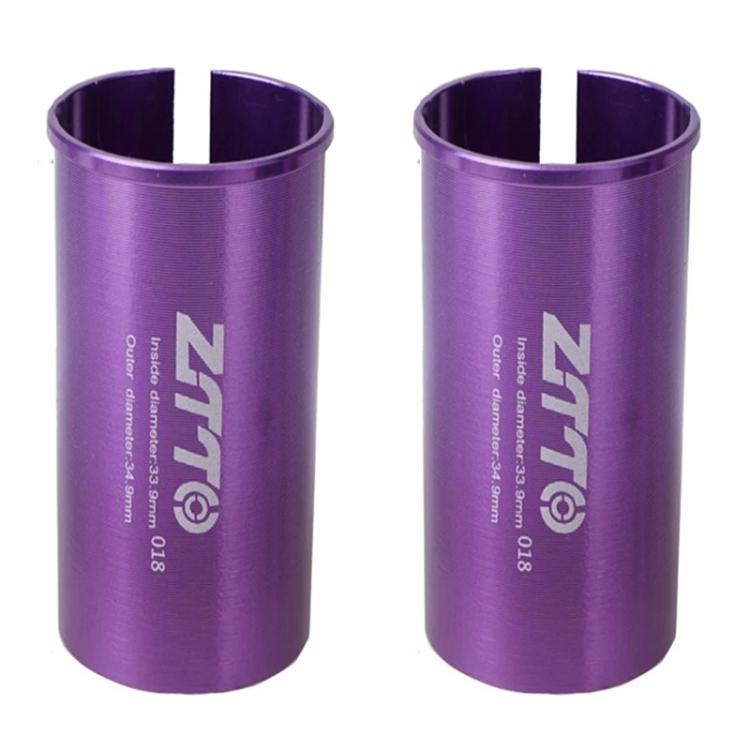 33.9-34.9mm 018 2pcs ZTTO Bicycle Seat Post Conversion Sleeve Reducer Cover(Purple) by ZTTO