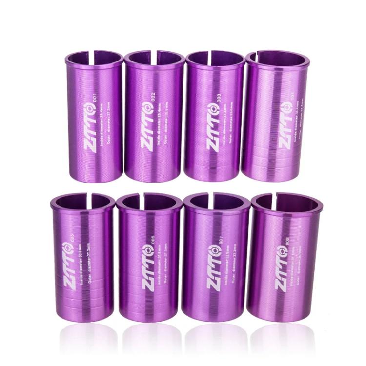 27.2-33.9mm 007 2pcs ZTTO Bicycle Seat Post Conversion Sleeve Reducer Cover(Purple) by ZTTO