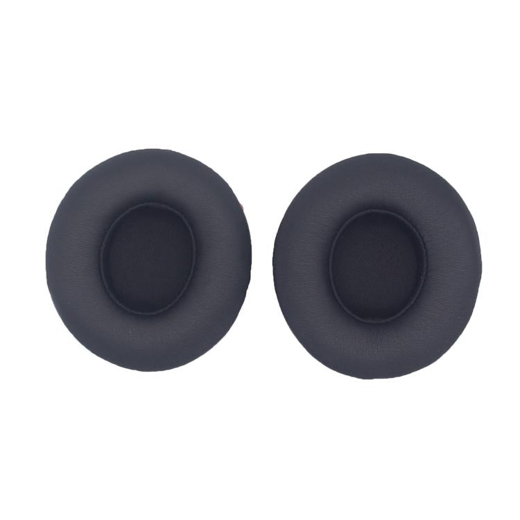 For Beats Solo 4 1pair Headphone Leather Cover Earmuffs Sponge Cover(Black) by bashfashion
