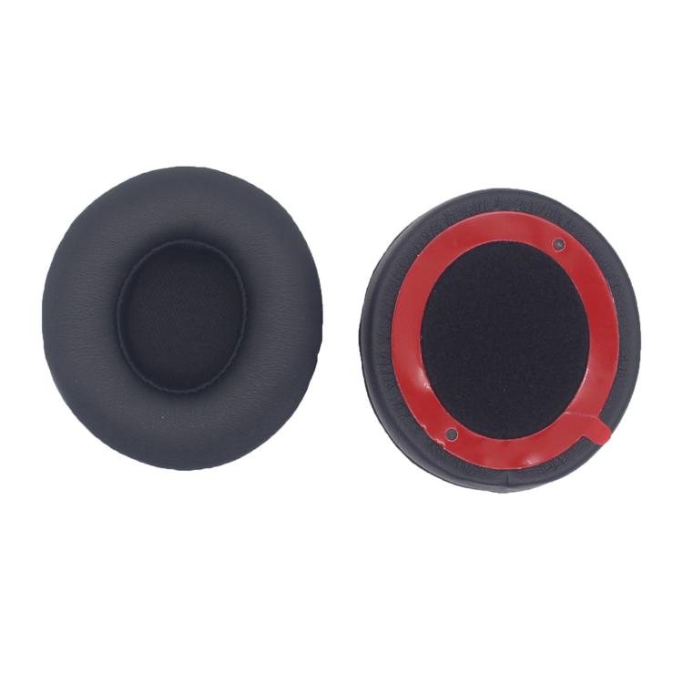 For Beats Solo 4 1pair Headphone Leather Cover Earmuffs Sponge Cover(Black) by bashfashion