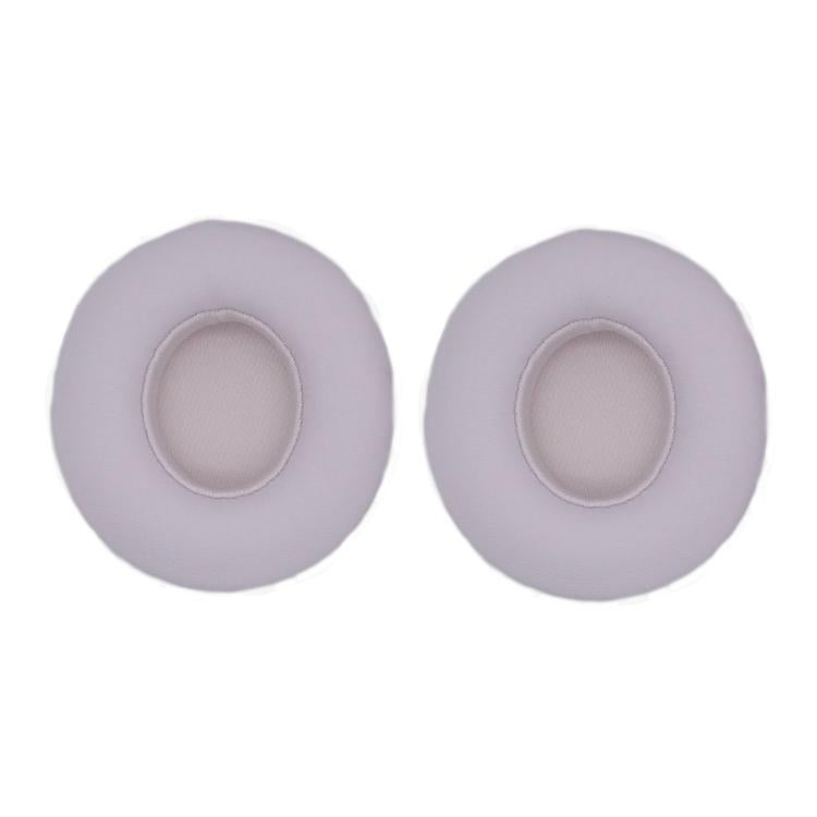 For Beats Solo 4 1pair Headphone Leather Cover Earmuffs Sponge Cover(White) by bashfashion
