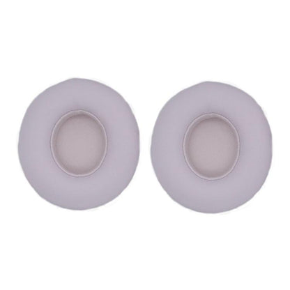 For Beats Solo 4 1pair Headphone Leather Cover Earmuffs Sponge Cover(White) by bashfashion