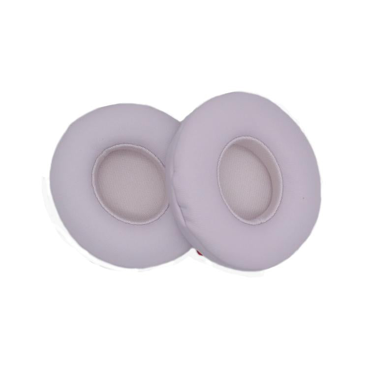 For Beats Solo 4 1pair Headphone Leather Cover Earmuffs Sponge Cover(White) by bashfashion