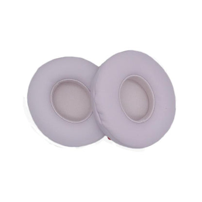 For Beats Solo 4 1pair Headphone Leather Cover Earmuffs Sponge Cover(White) by bashfashion