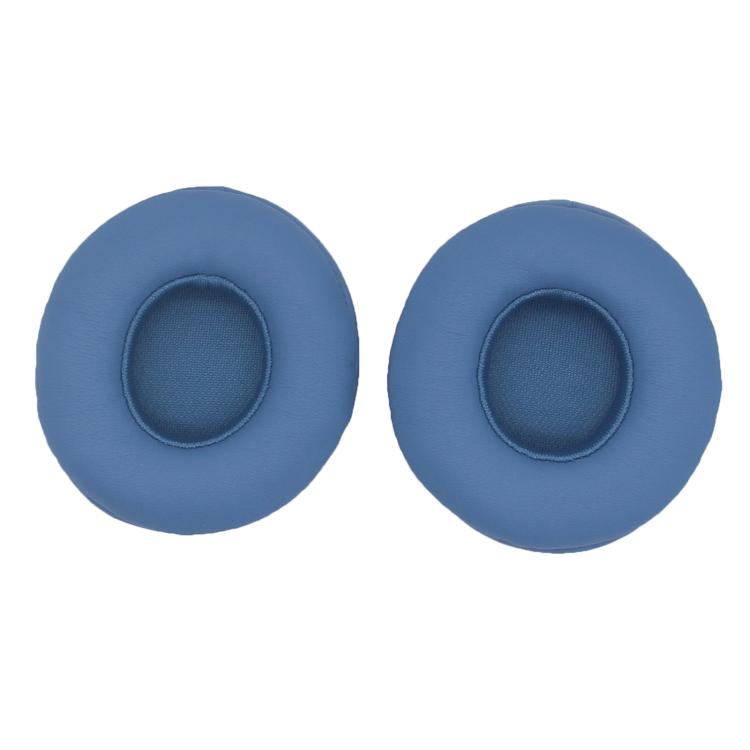 For Beats Solo 4 1pair Headphone Leather Cover Earmuffs Sponge Cover(Blue) by bashfashion