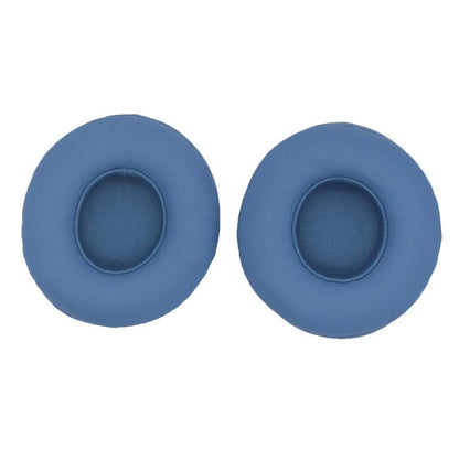 For Beats Solo 4 1pair Headphone Leather Cover Earmuffs Sponge Cover(Blue) by bashfashion