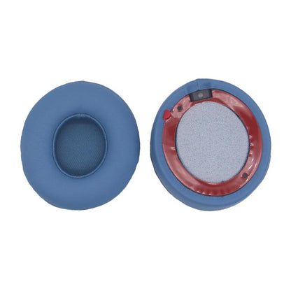 For Beats Solo 4 1pair Headphone Leather Cover Earmuffs Sponge Cover(Blue) by bashfashion
