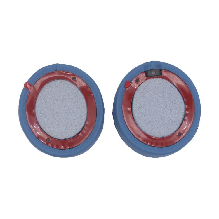 For Beats Solo 4 1pair Headphone Leather Cover Earmuffs Sponge Cover(Blue) by bashfashion