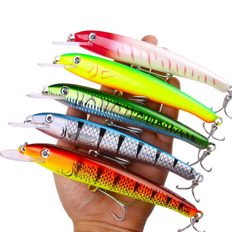 HENGJIA MI226 19cm 44g Deep Diving Mino False Bait Fishing Bionic Road Lure, Color: No.5 by HENGJIA