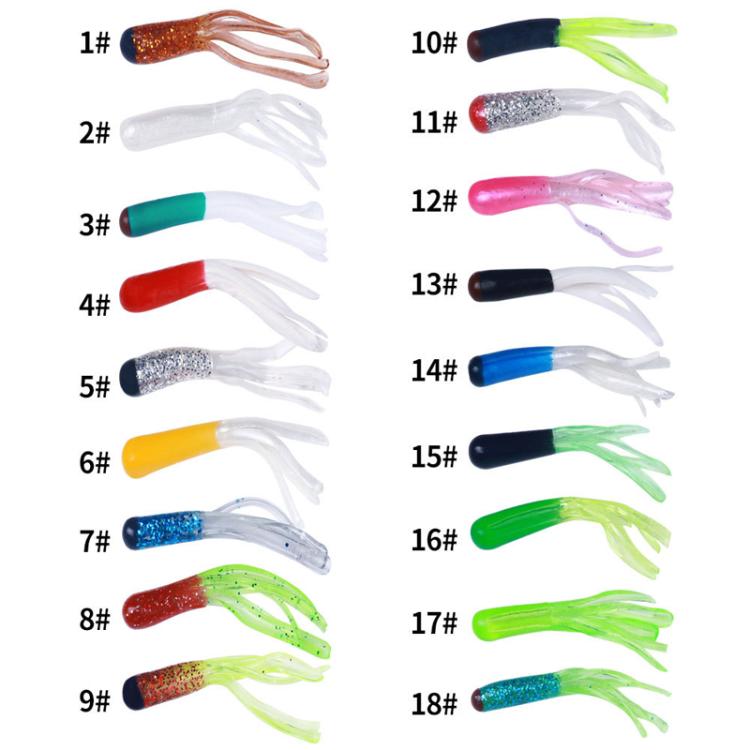4.8cm 20pcs / Pack HENGJIA SO192 Vegetable-Head Tube Lure Fishing Simulation Soft Fake Bait, Style: 6# by HENGJIA