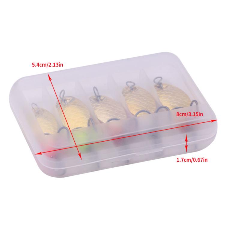 5colors / Box HENGJIA Single Hook Sequins Road Runner Bait Fishing False Lures(6CM-6.8G) by HENGJIA